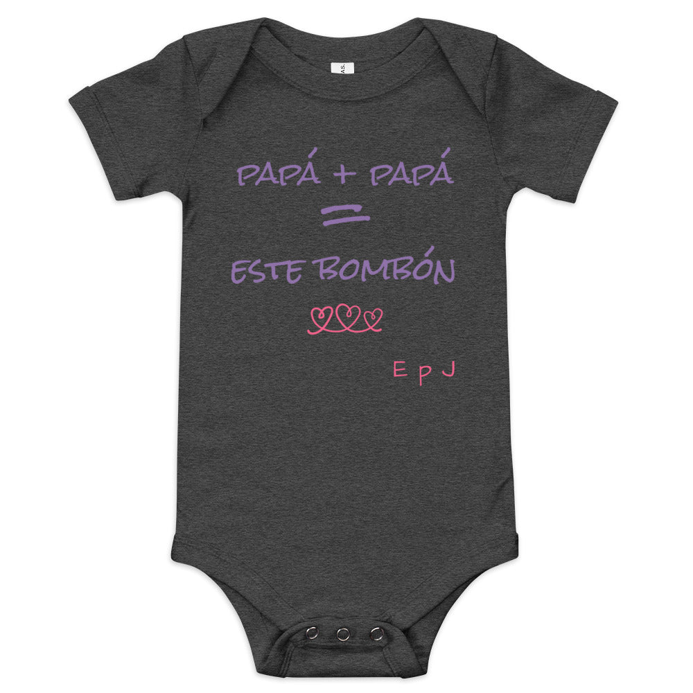Body de bebé manga corta papá + papá