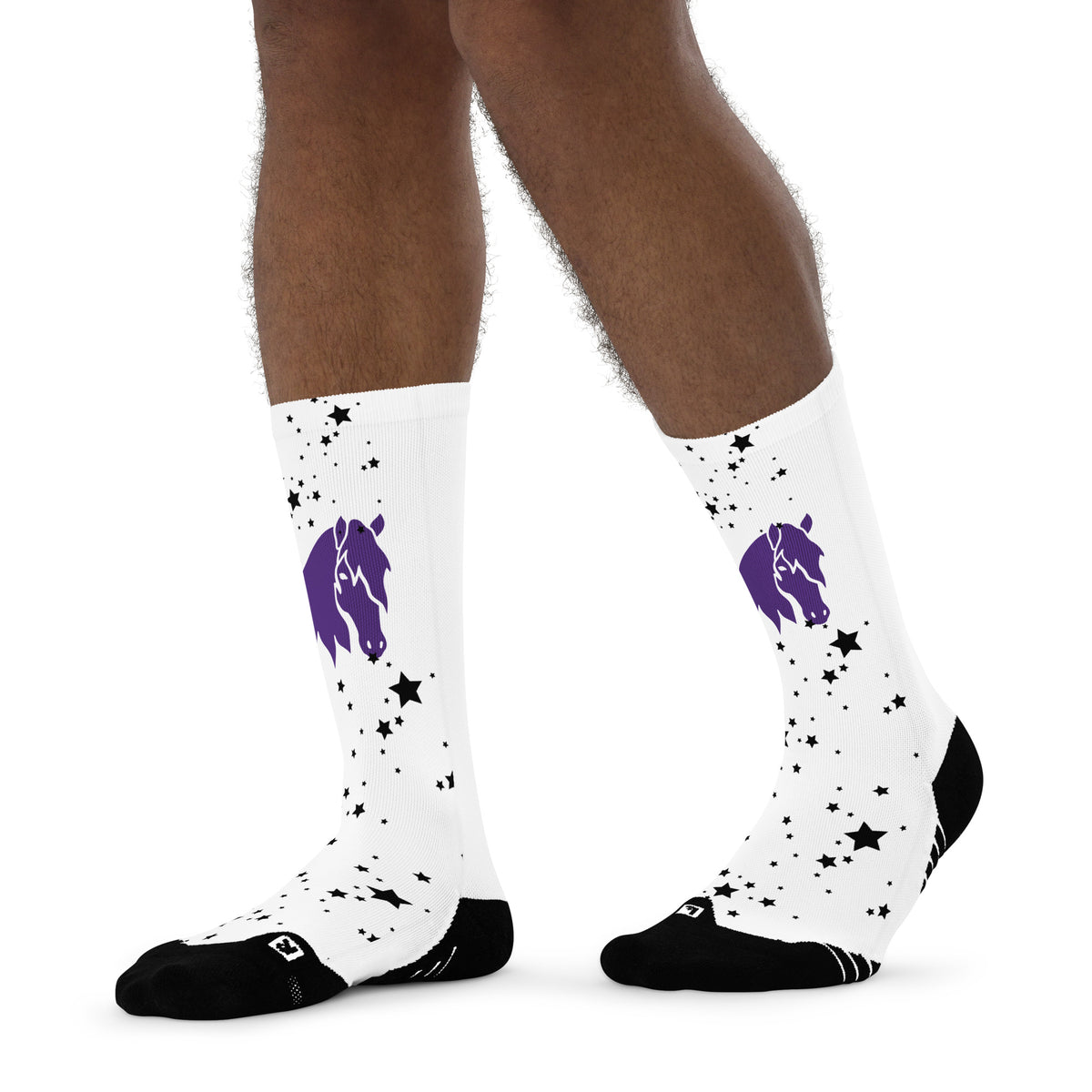 Calcetines deportivos hípica caballo lila
