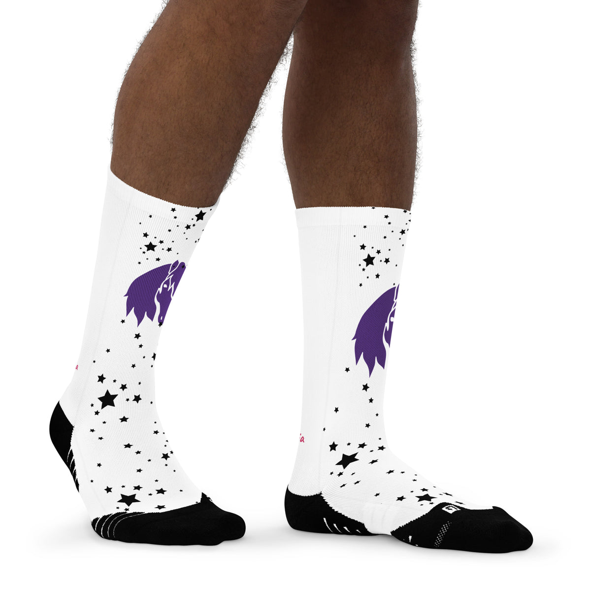 Calcetines deportivos hípica caballo lila