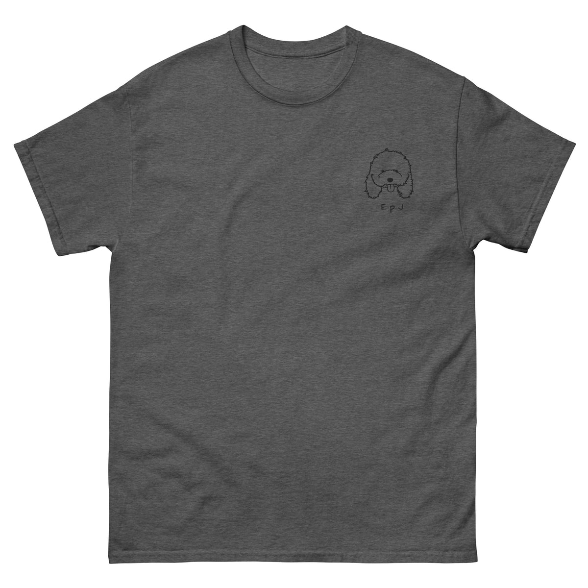 Camiseta clásica unisex caniche bordado