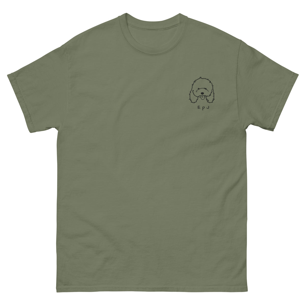 Camiseta clásica unisex caniche bordado