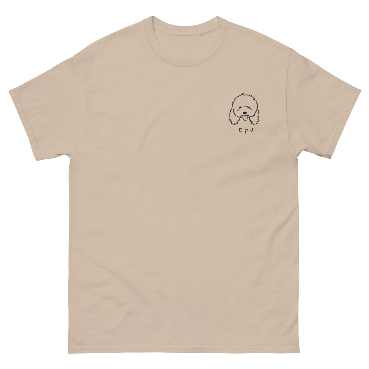 Camiseta clásica unisex caniche bordado