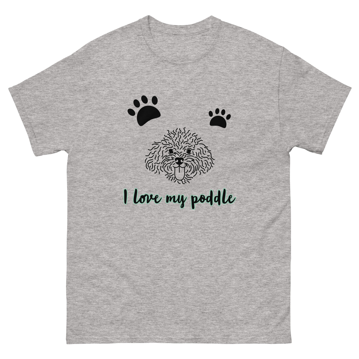 Camiseta clásica unisex i love my poddle