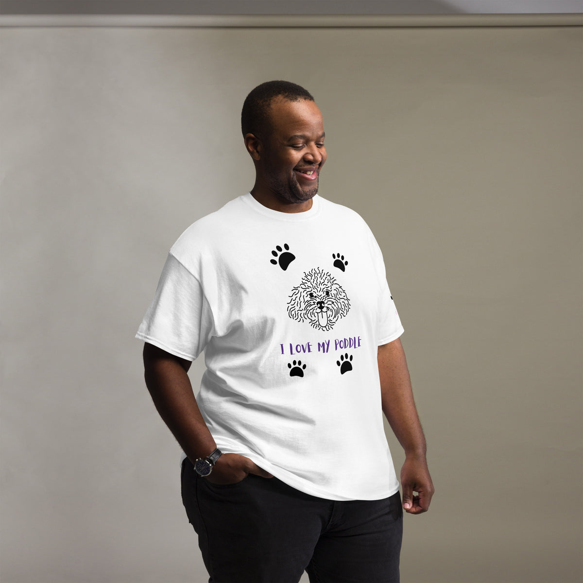 Camiseta clásica unisex i love my poddle