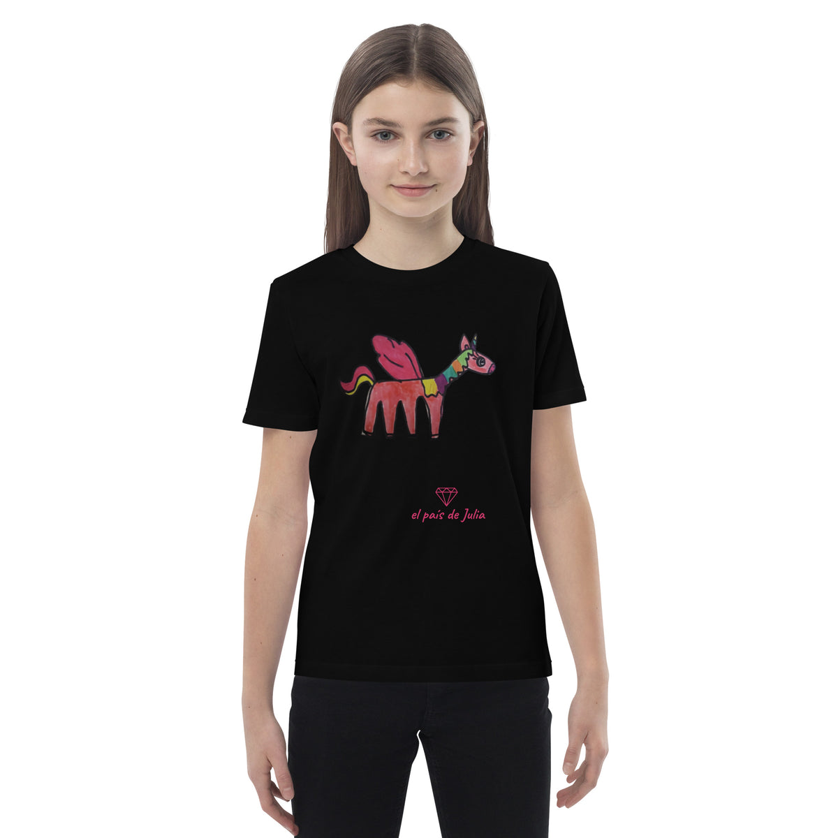Camiseta algodón orgánico unisex unicornio