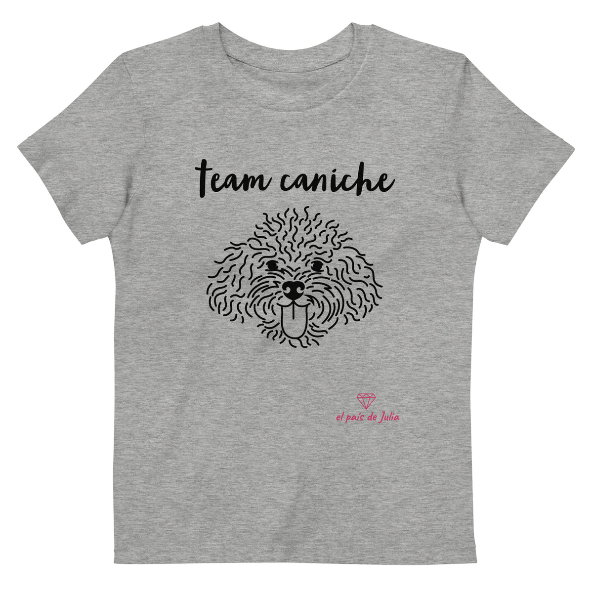 Camiseta algodón orgánico unisex team caniche