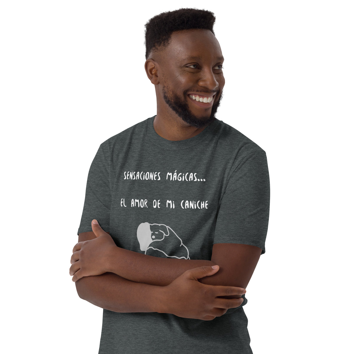 Camiseta de manga corta unisex el amor de mi caniche