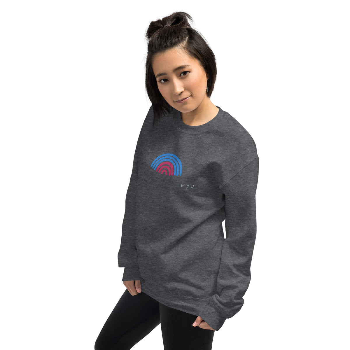 Sudadera unisex arcoiris bicolor