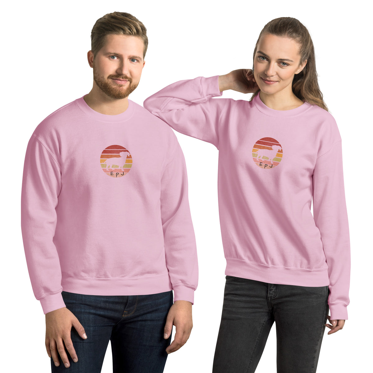 Sudadera unisex sombra teckel pintura