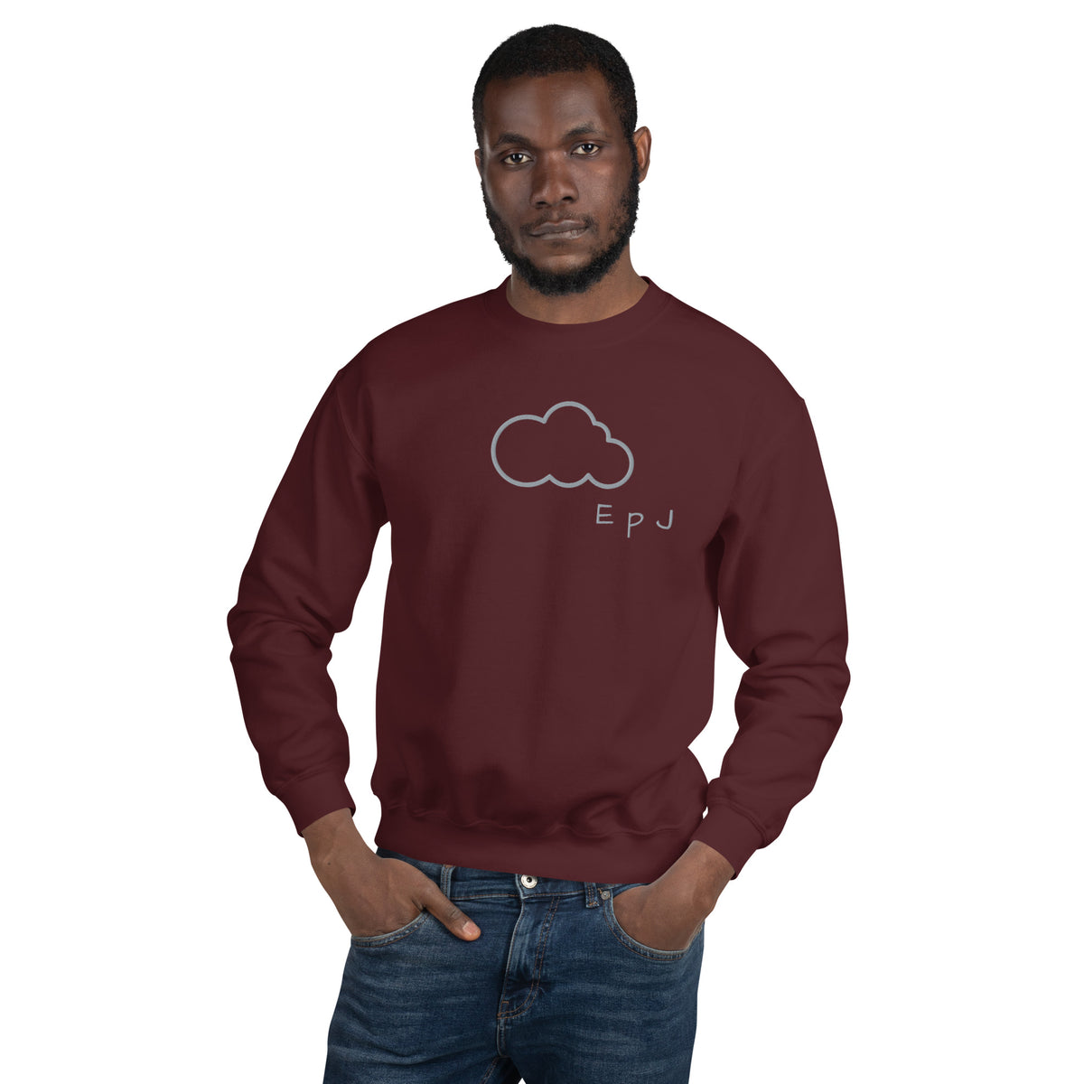 Sudadera unisex nube bordada