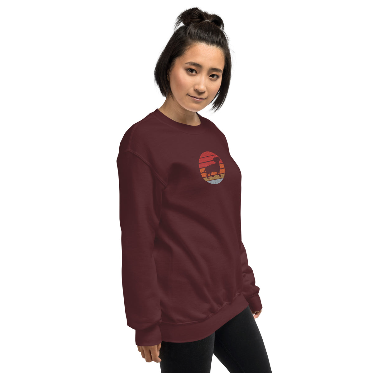 Sudadera unisex sombra teckel bordado