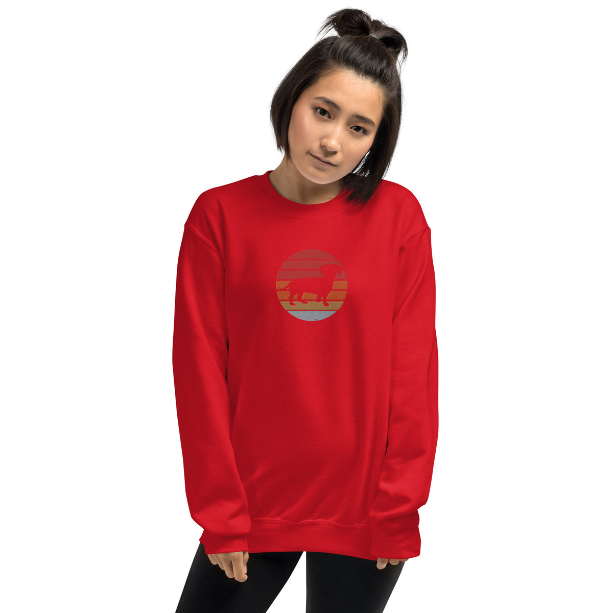 Sudadera unisex sombra teckel bordado