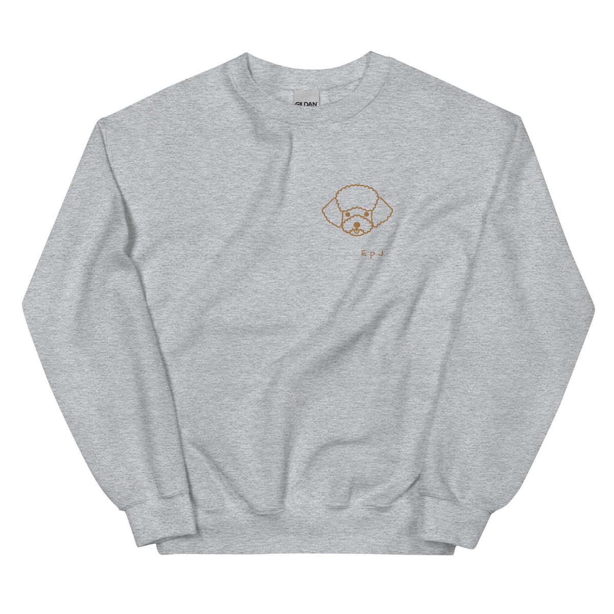 Sudadera unisex cara caniche bordado
