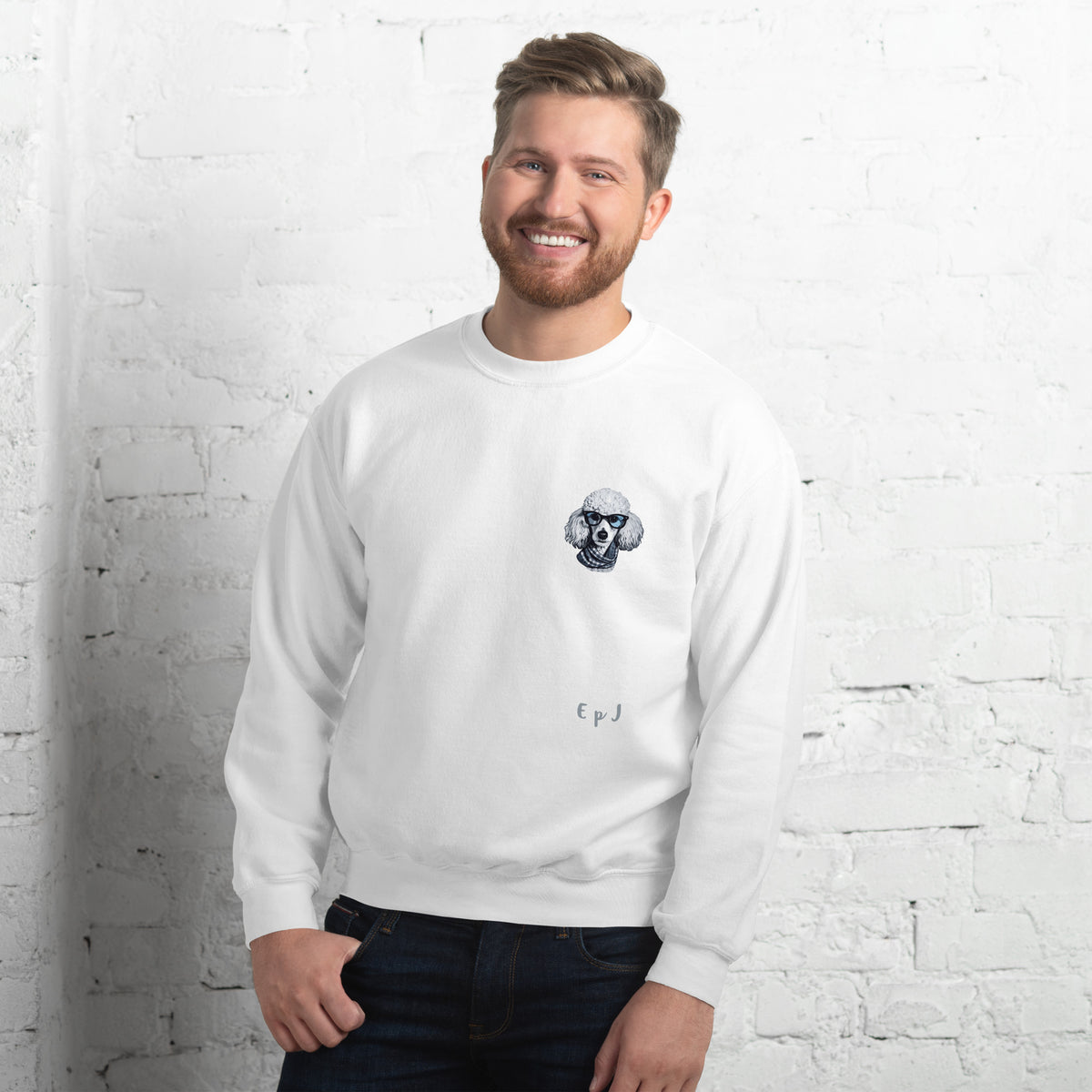 Sudadera unisex caniche gafas