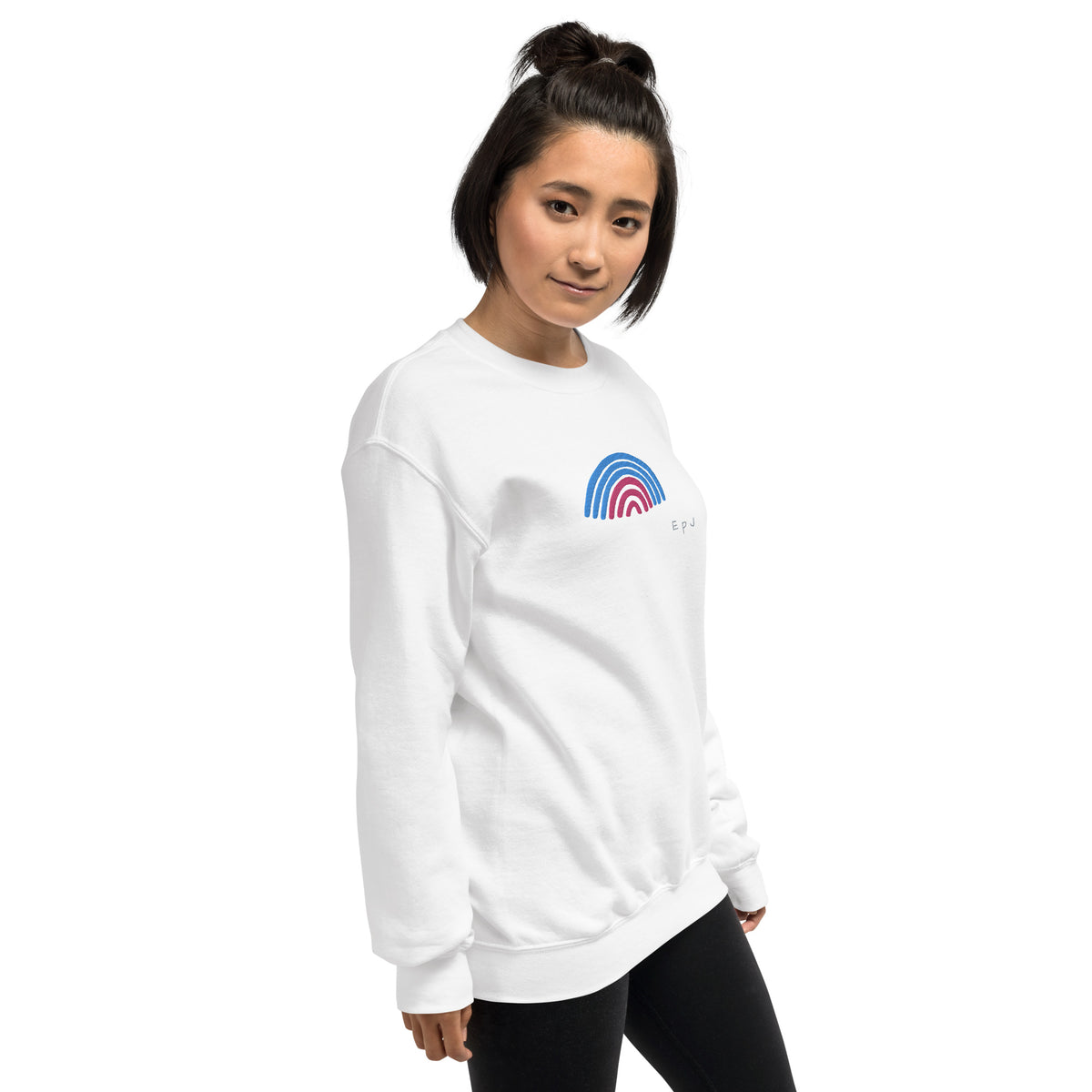 Sudadera unisex arcoiris bicolor
