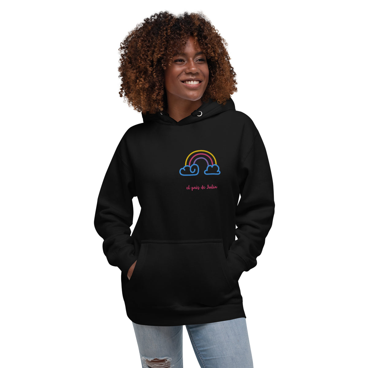 Sudadera con capucha unisex arcoiris