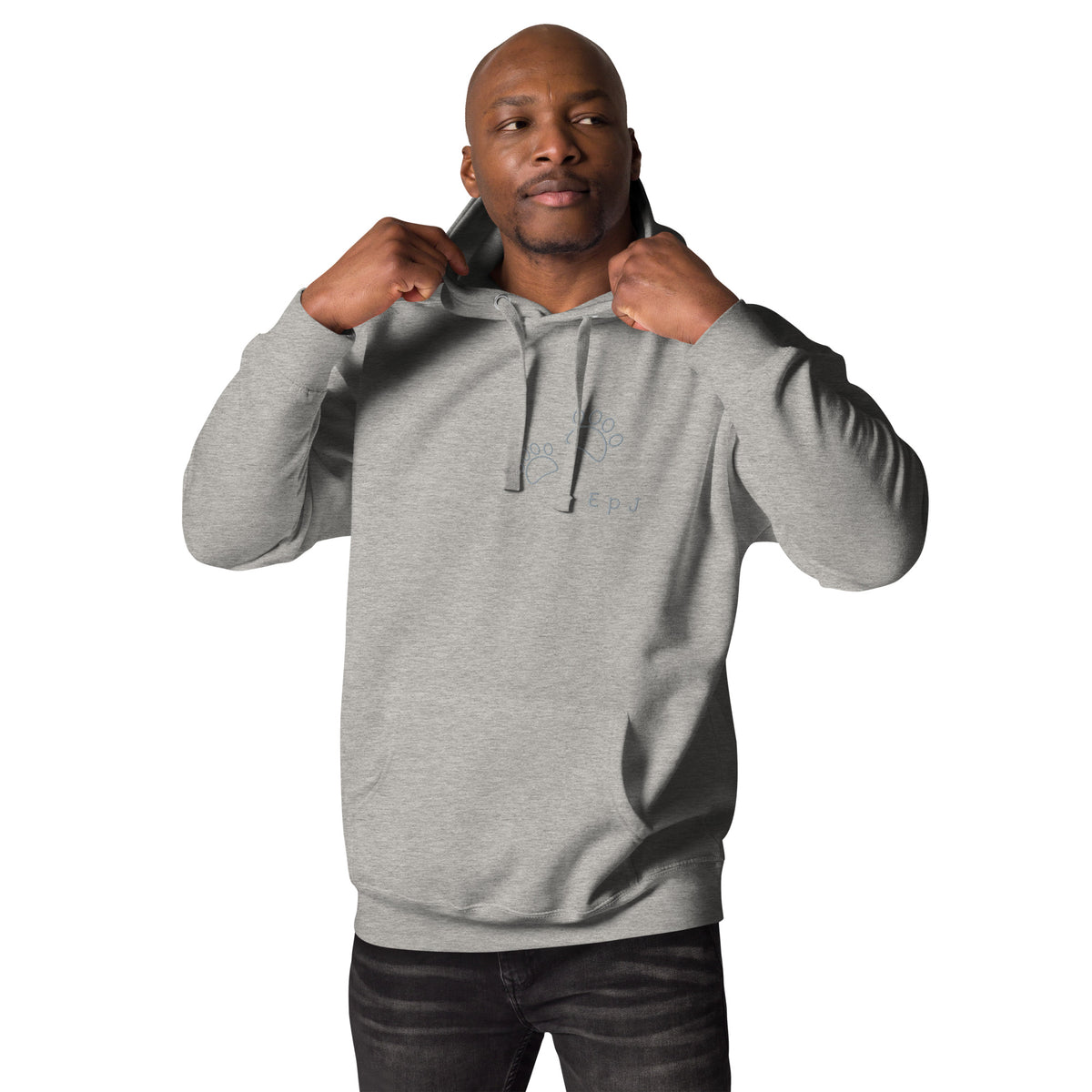 Sudadera con capucha unisex huella bordada
