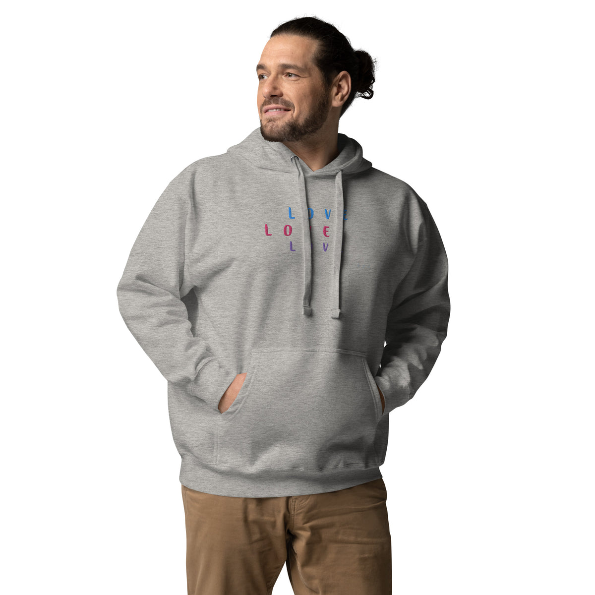 Sudadera con capucha unisex love love love