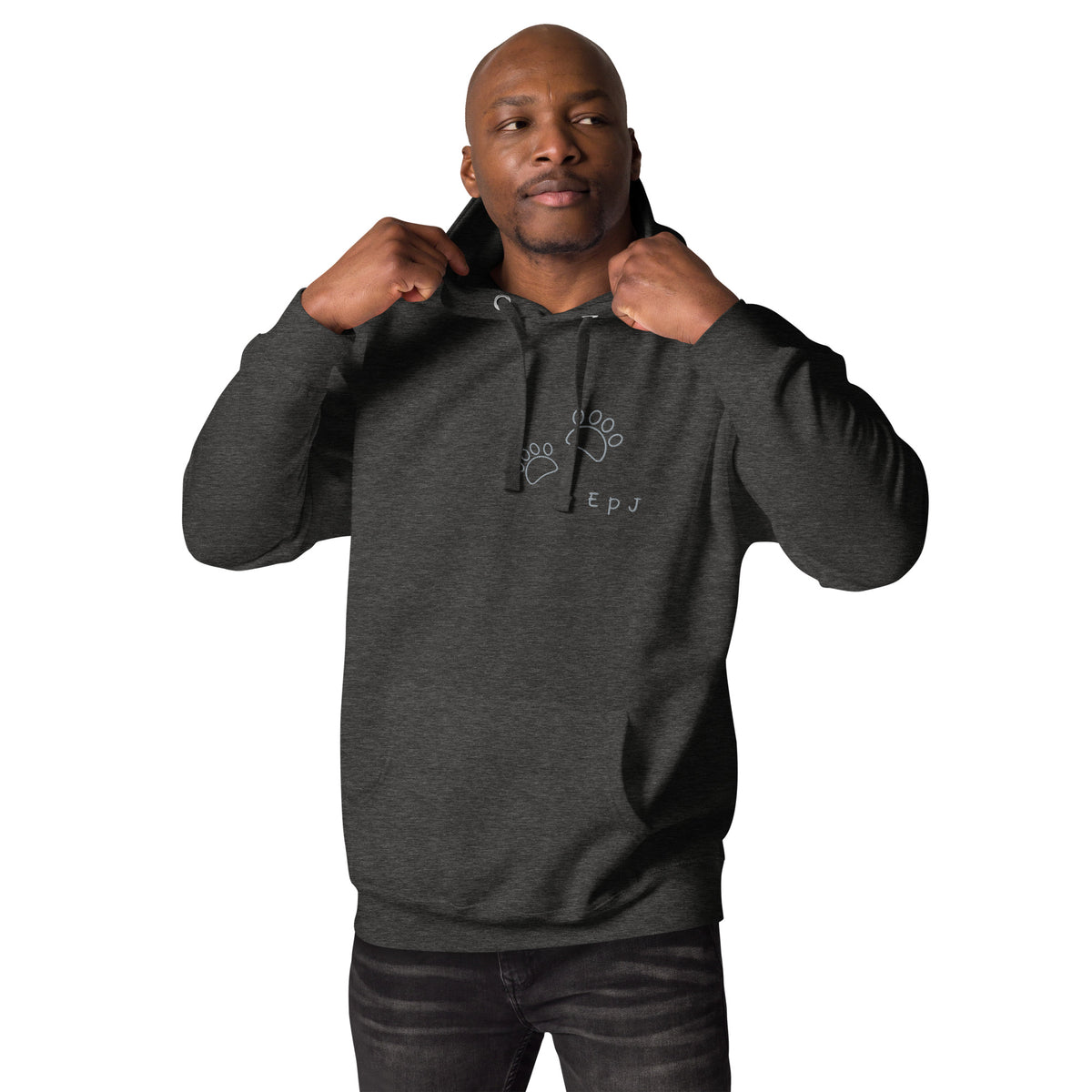 Sudadera con capucha unisex huella bordada