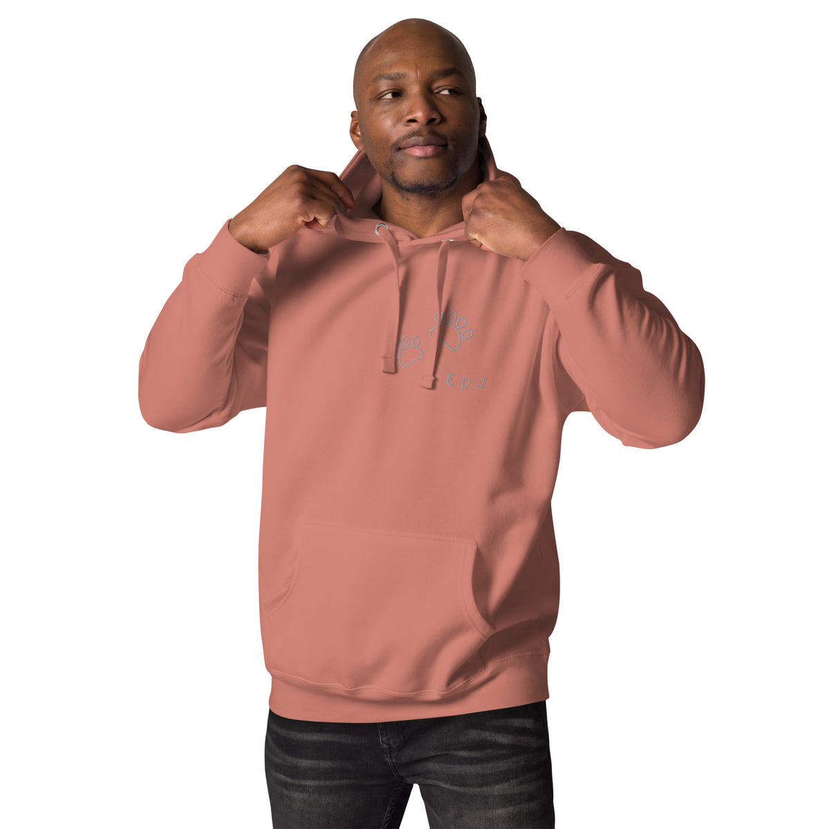 Sudadera con capucha unisex huella bordada