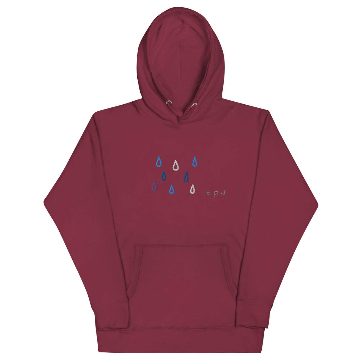 Sudadera con capucha unisex gotas de lluvia
