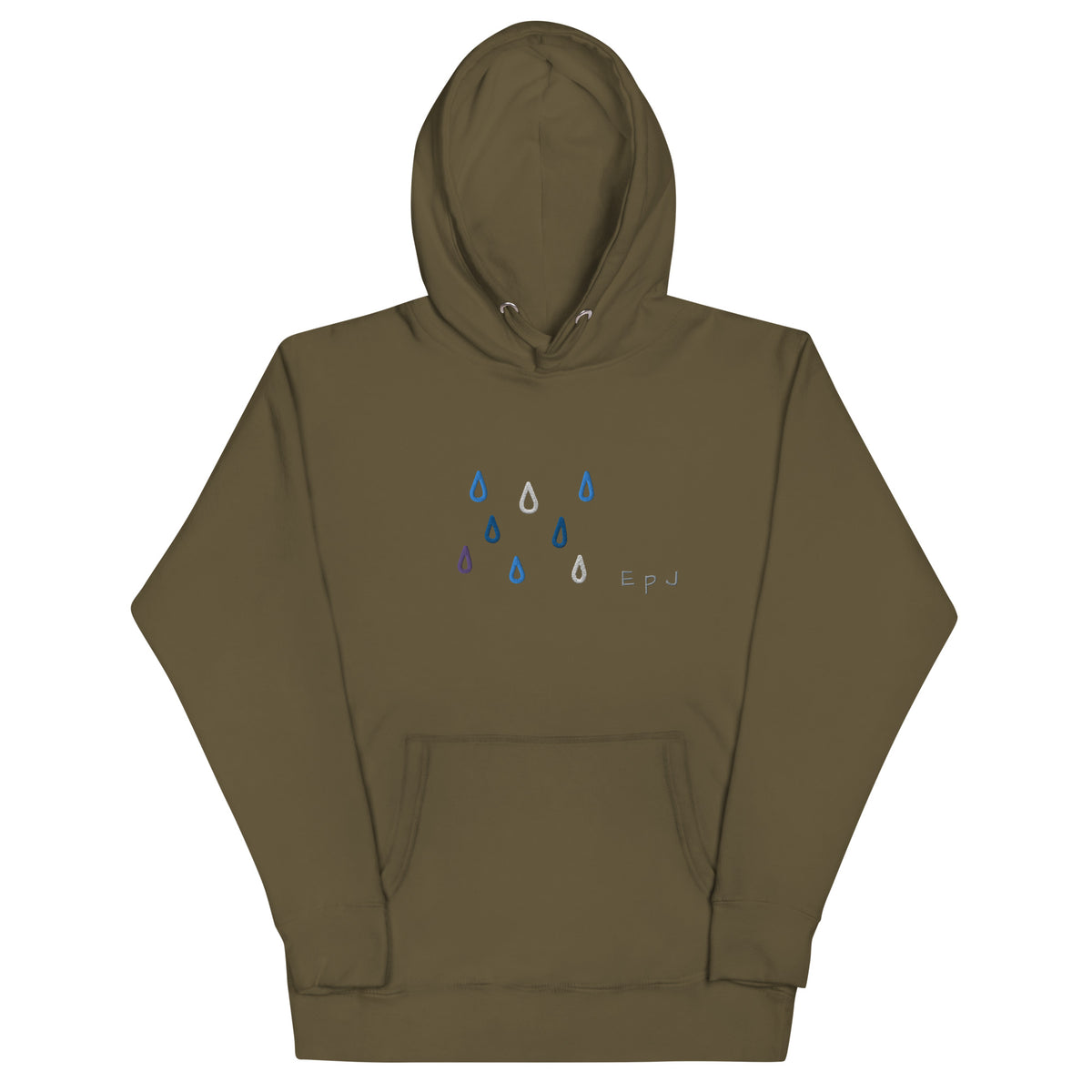 Sudadera con capucha unisex gotas de lluvia