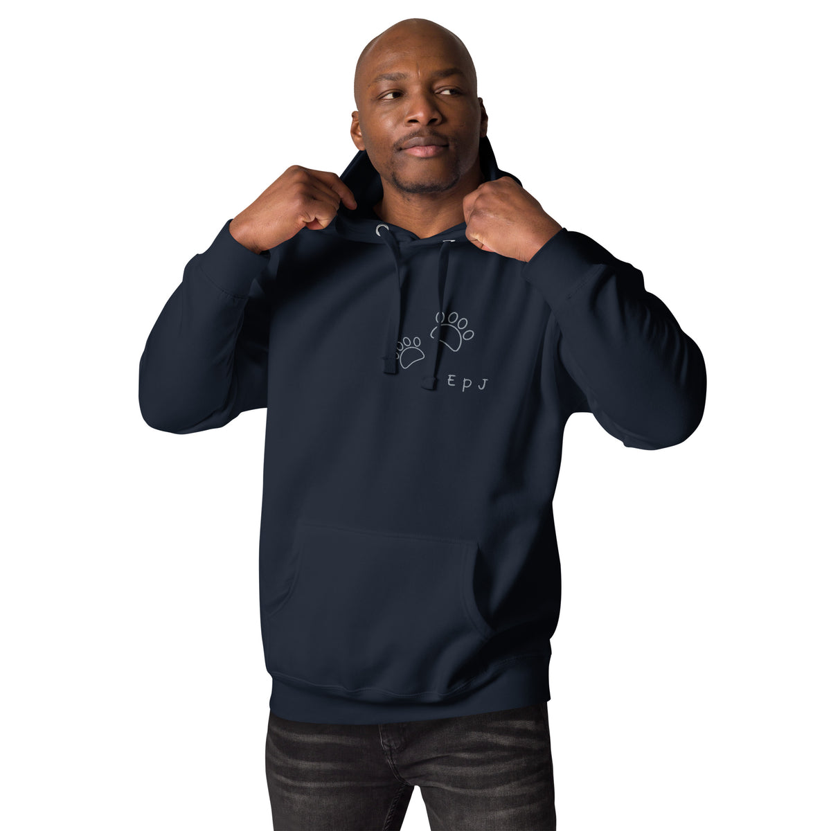 Sudadera con capucha unisex huella bordada