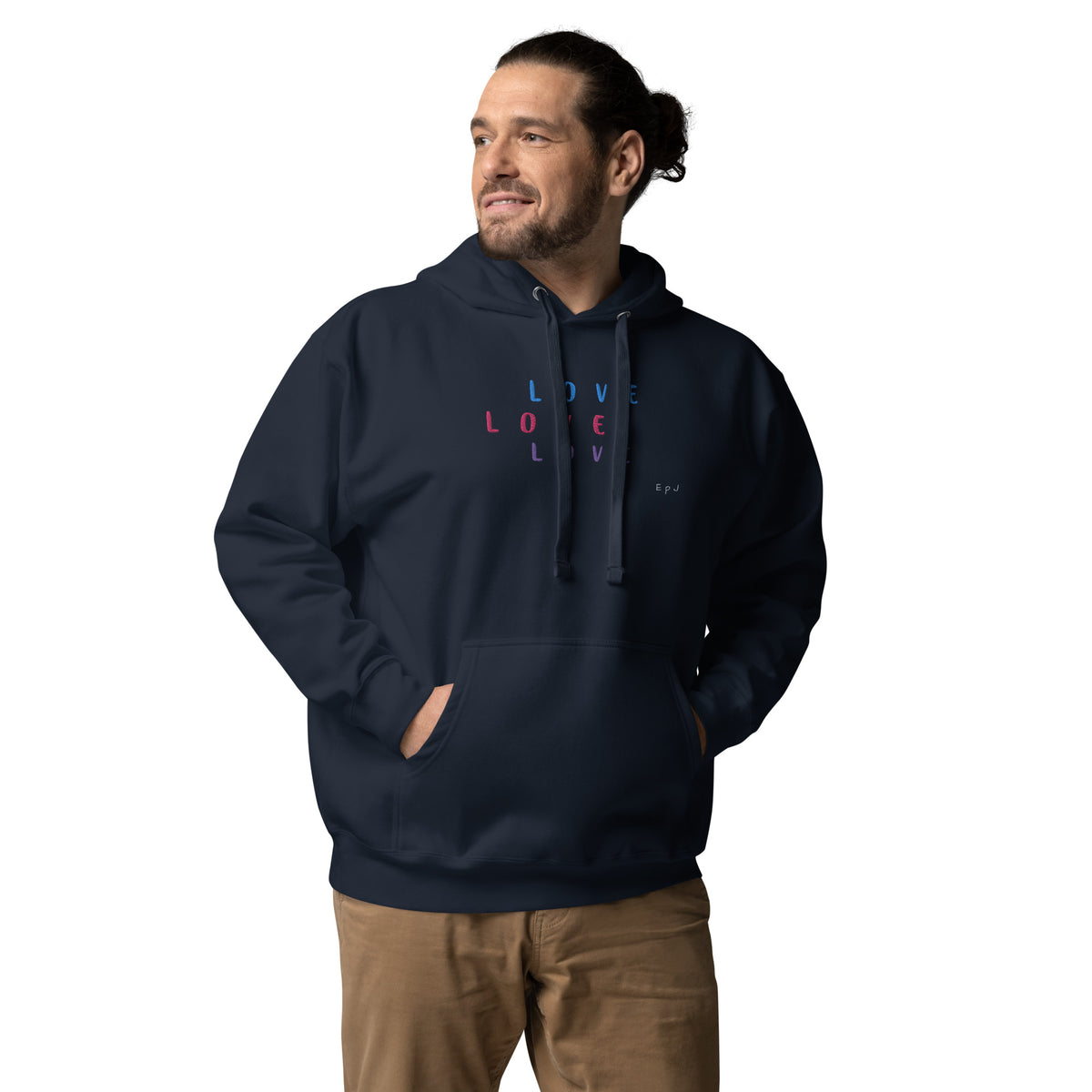 Sudadera con capucha unisex love love love
