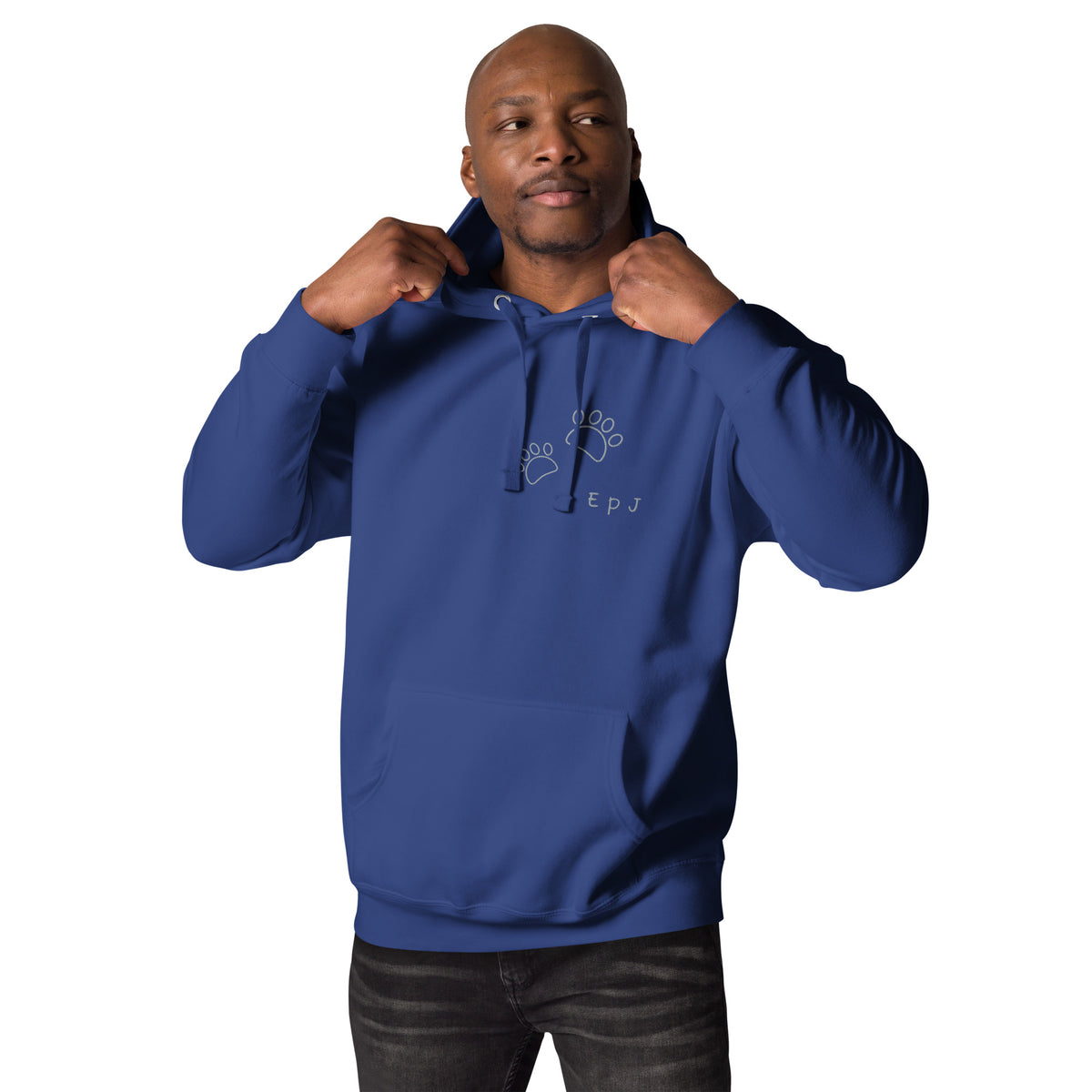 Sudadera con capucha unisex huella bordada