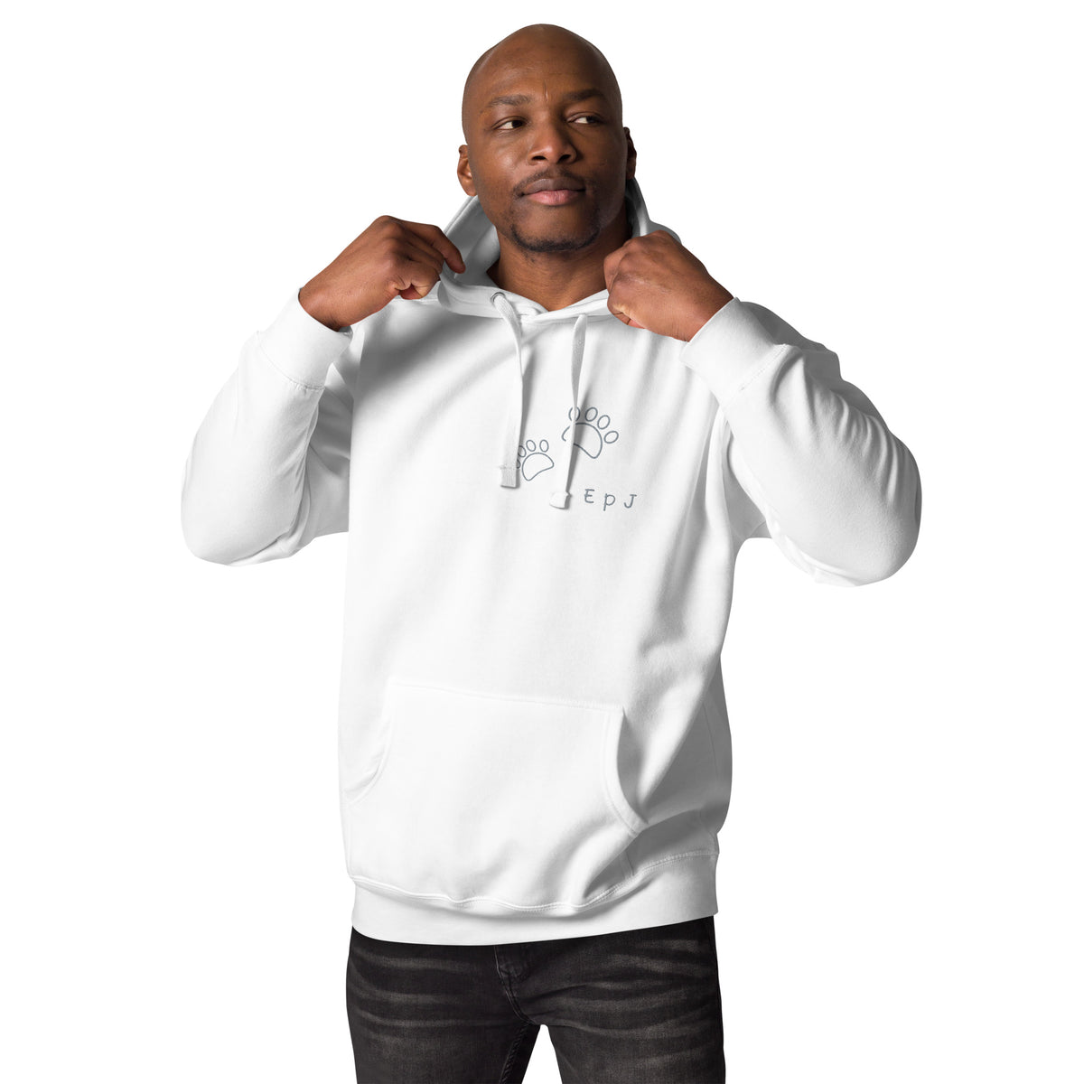 Sudadera con capucha unisex huella bordada