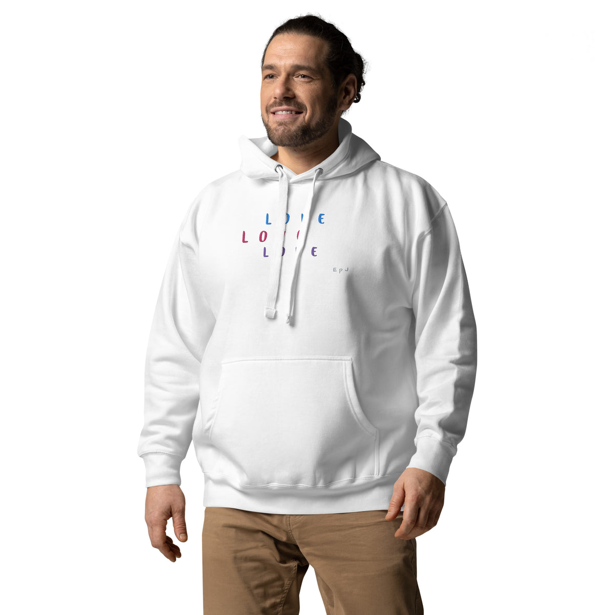 Sudadera con capucha unisex love love love