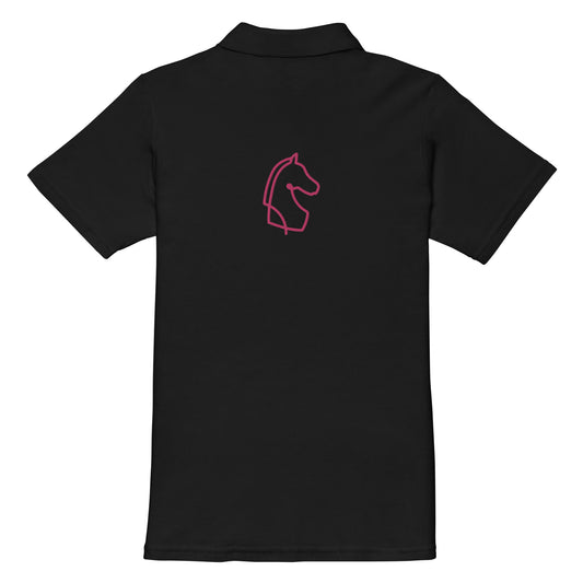 Polo de piqué caballo rosa