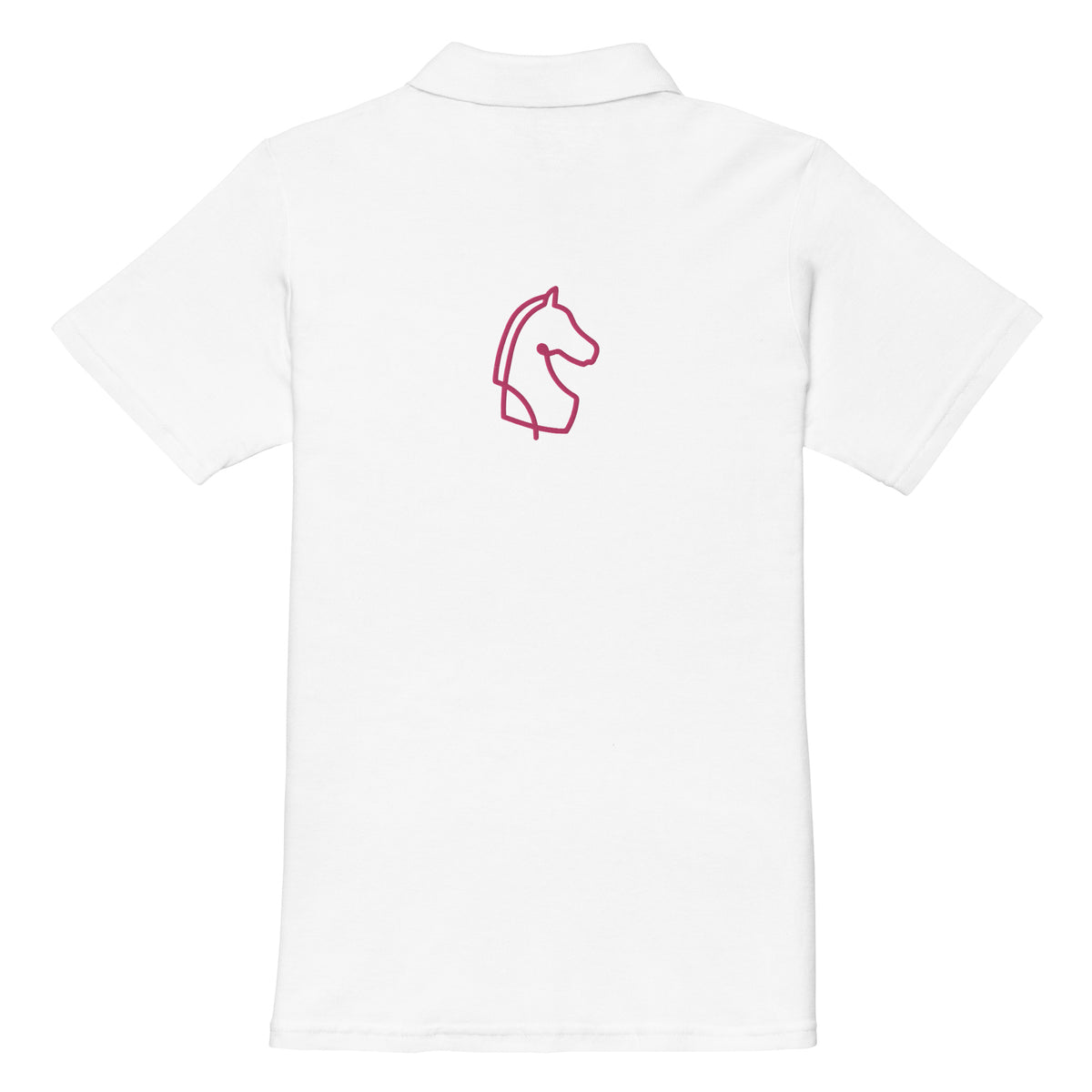 Polo de piqué caballo rosa