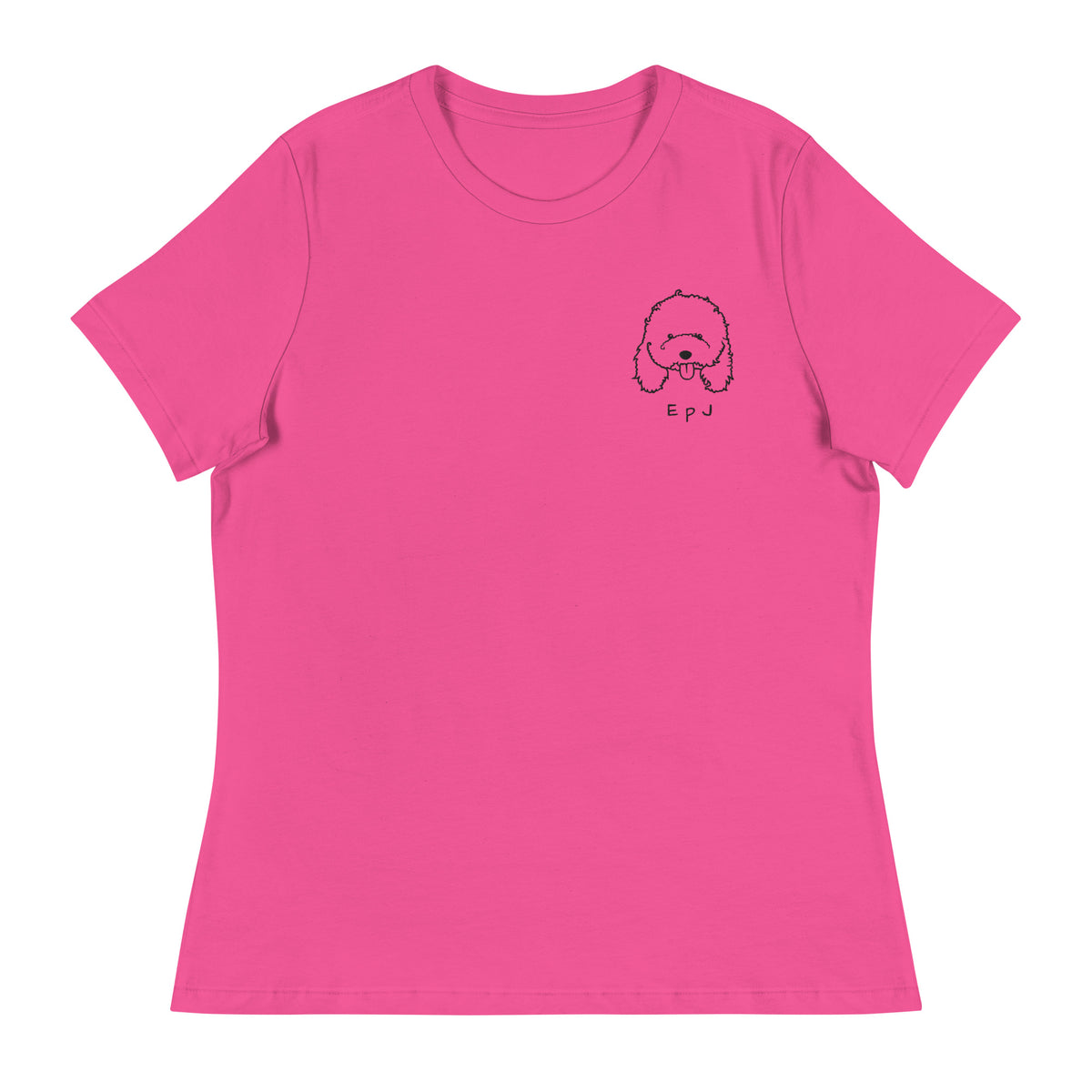 Camiseta suelta mujer bordado caniche