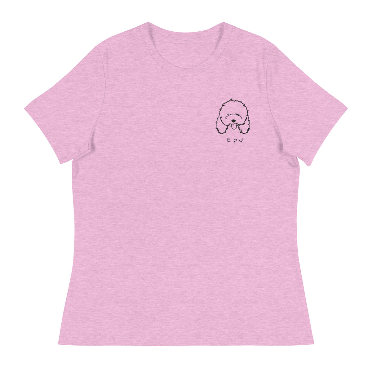 Camiseta suelta mujer bordado caniche