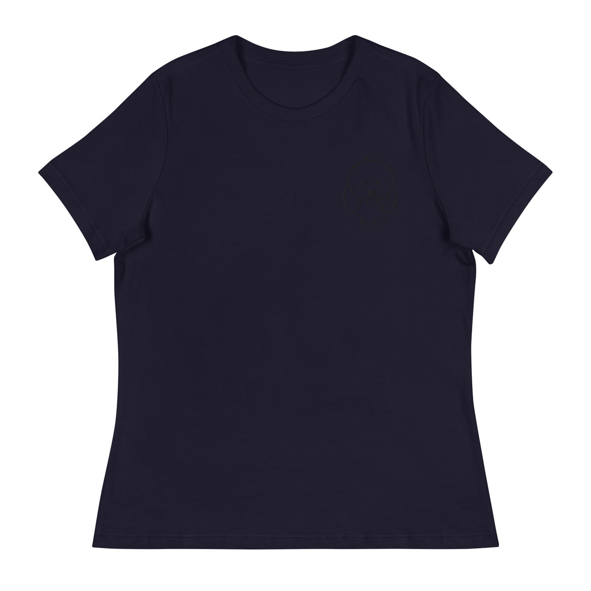 Camiseta suelta mujer bordado caniche