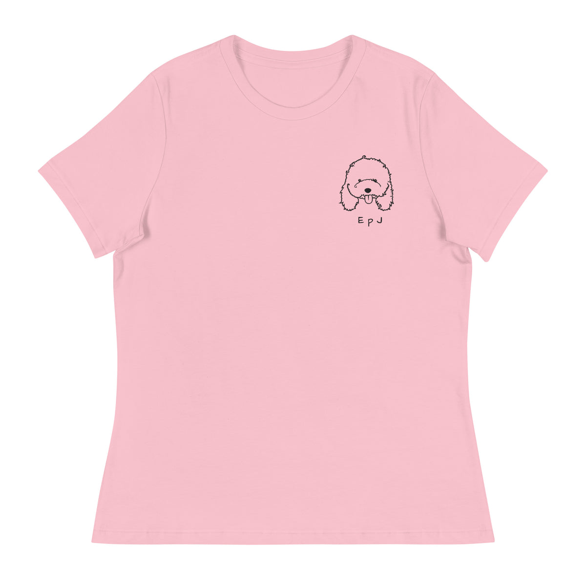 Camiseta suelta mujer bordado caniche