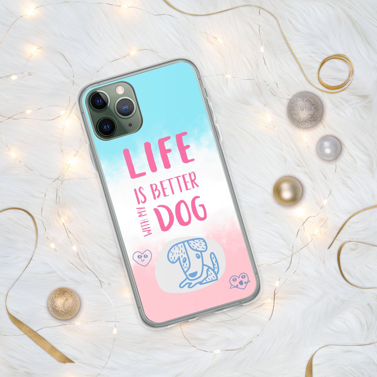 Funda transparente para iPhone® my dog