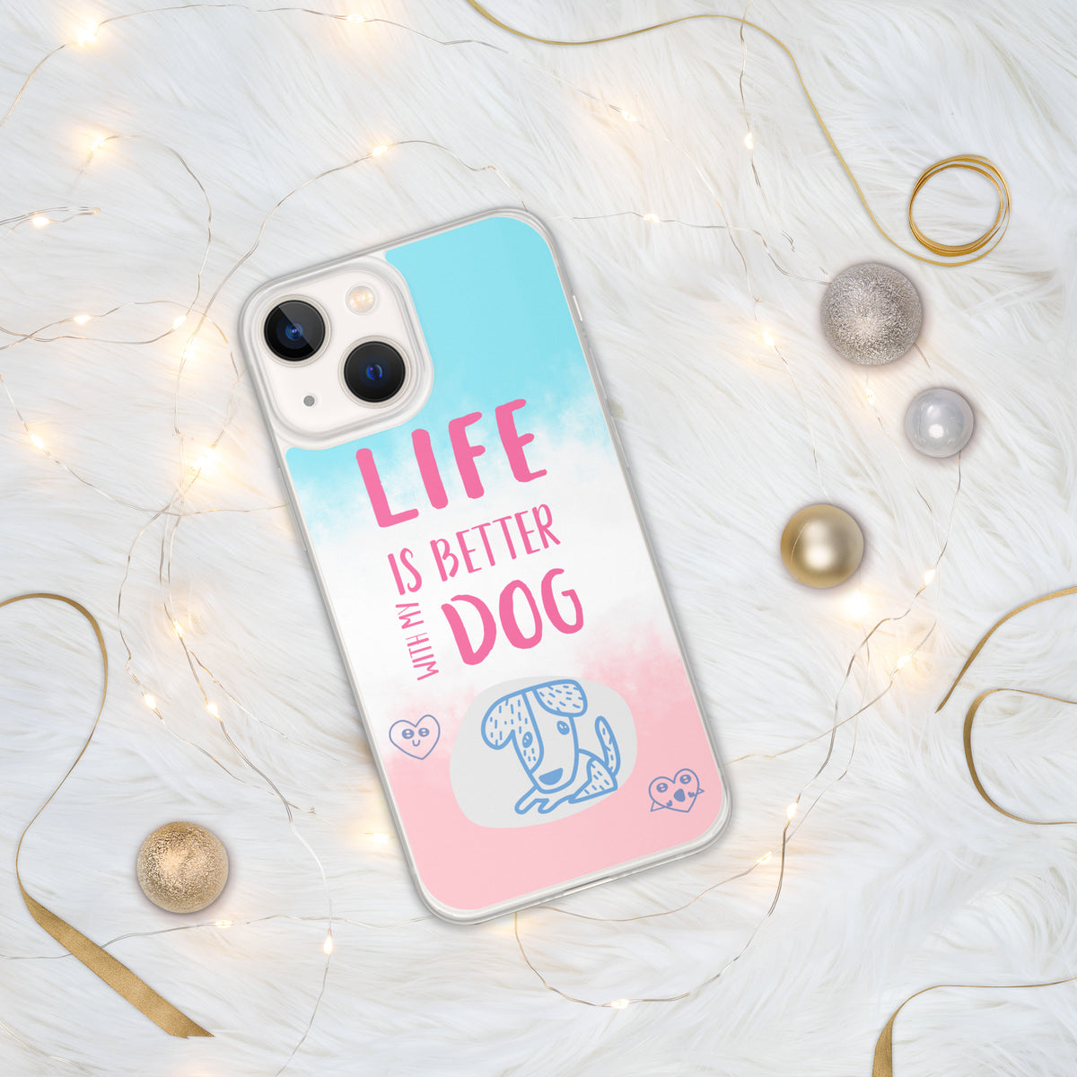 Funda transparente para iPhone® my dog