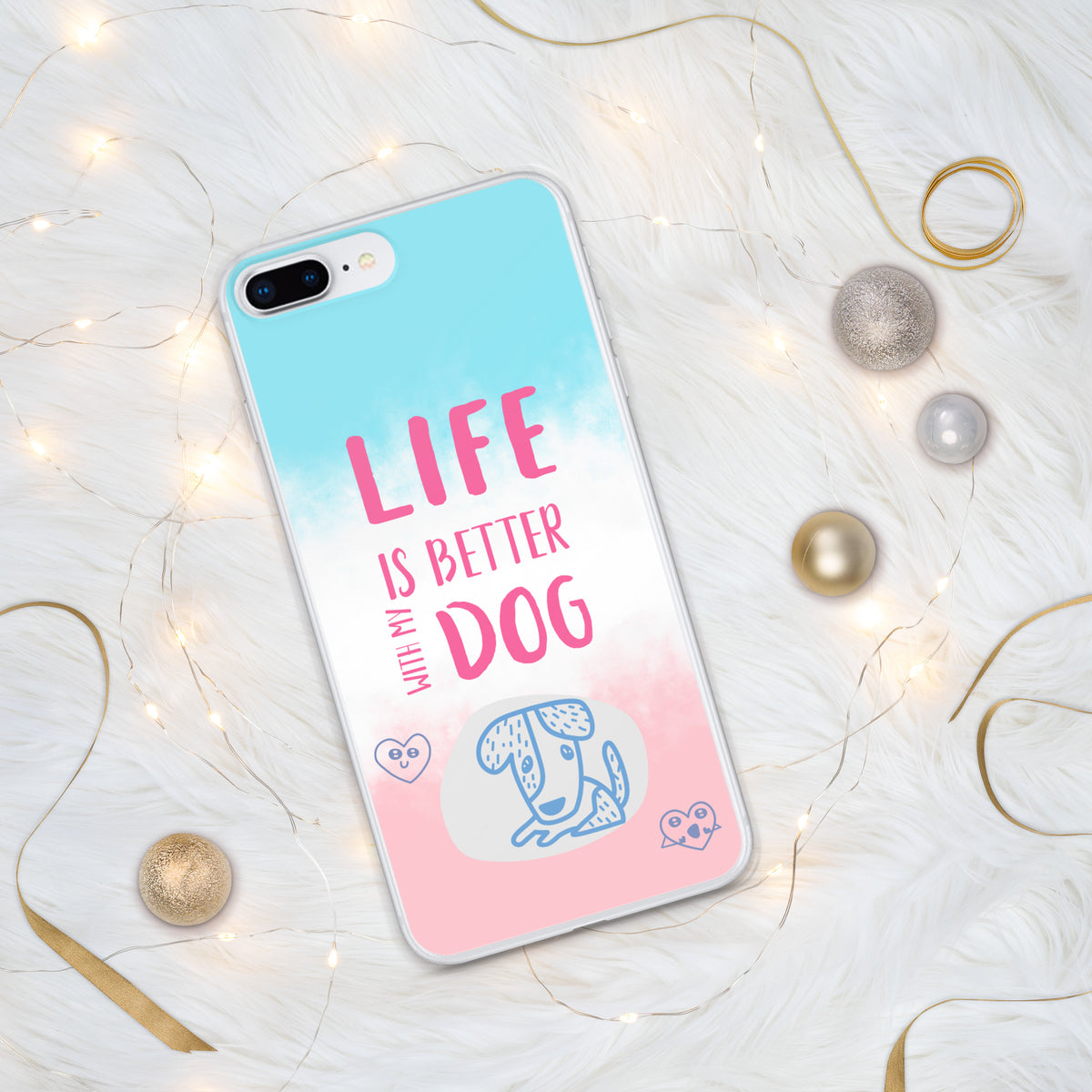 Funda transparente para iPhone® my dog