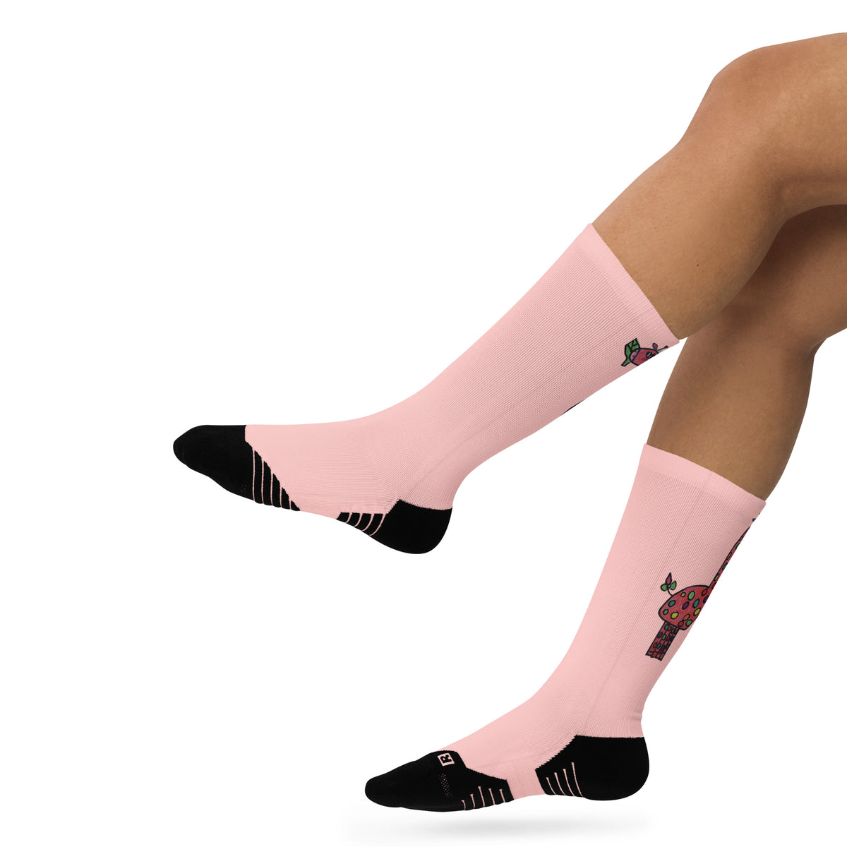 Calcetines deportivos jirafa rosa