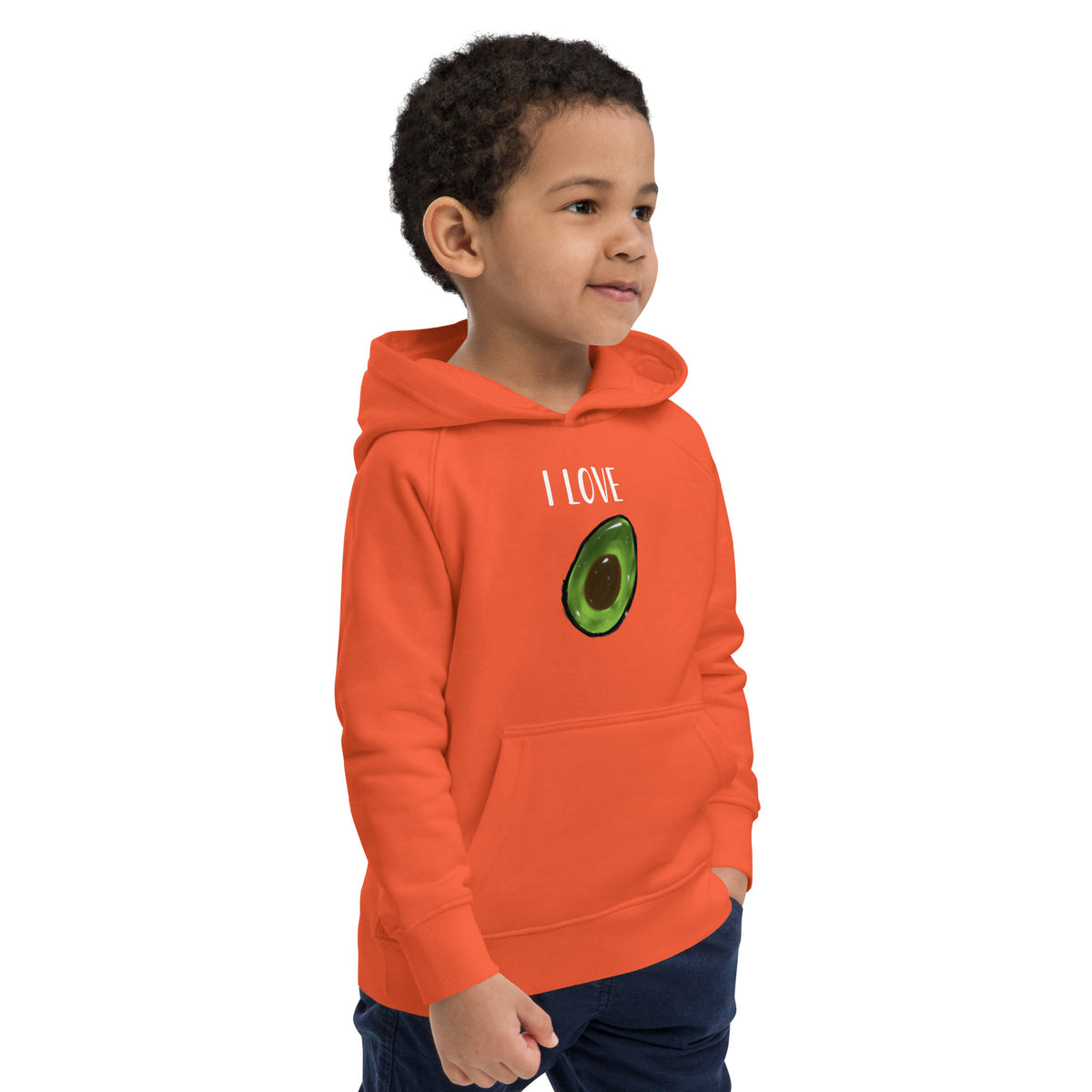 Sudadera con capucha I Love aguacate/avocado