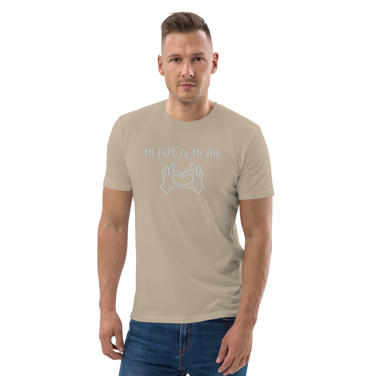 Camiseta de algodón orgánico unisex MI PAPI EL MEJOR