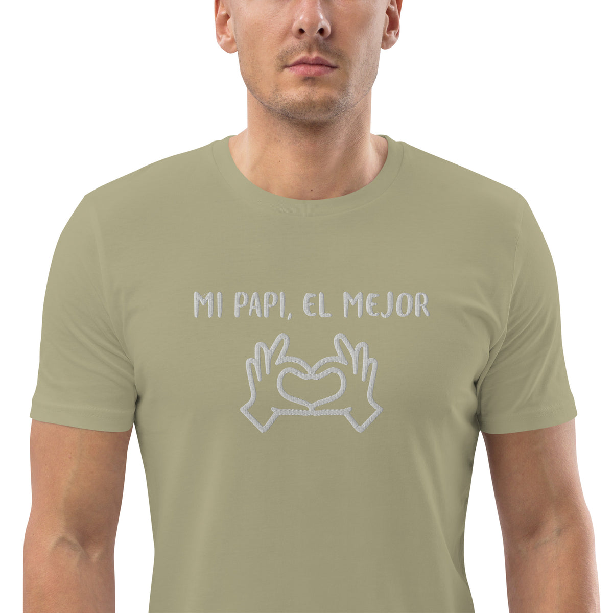 Camiseta de algodón orgánico unisex MI PAPI EL MEJOR
